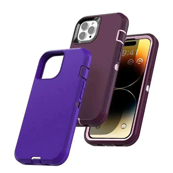 Hybrid Case For Apple iPhone 14 Pro Max 2 In 1 Shockproof Heavy Duty Guard Cover - Picture 1 of 11